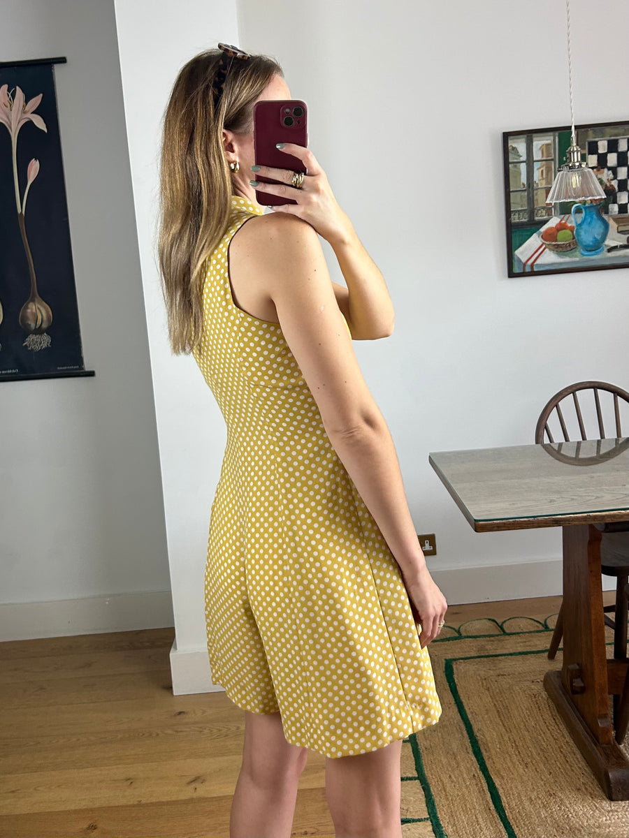 Yellow Polkadot Playsuit - UK 10