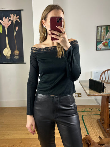 Lace Off The Shoulder Top - S