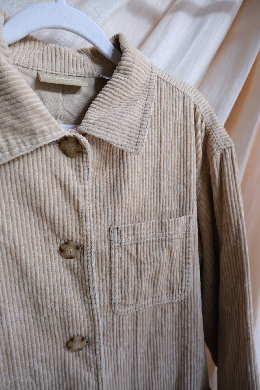 Beige Jumbo Cord Jacket - M