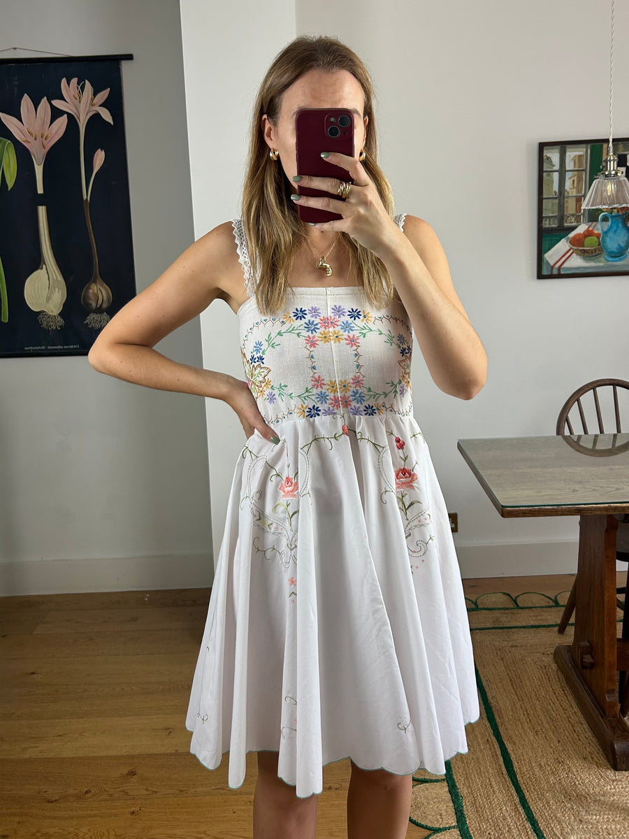 Reworked Embroidered Dress - UK 6