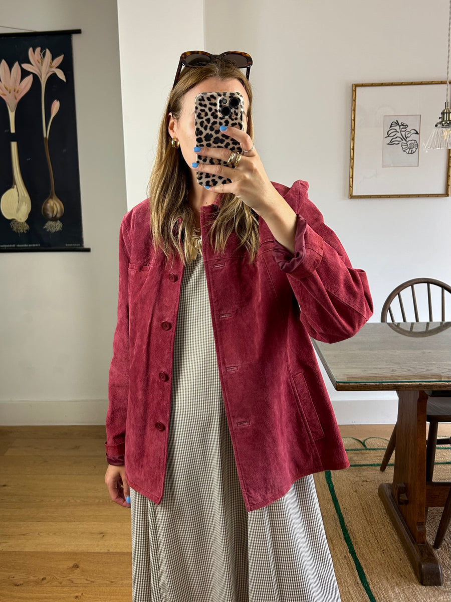 Purple Suede Jacket - M