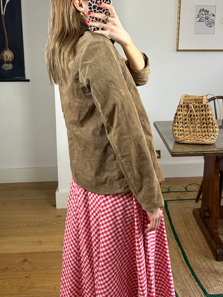Brown Suede Jacket - M