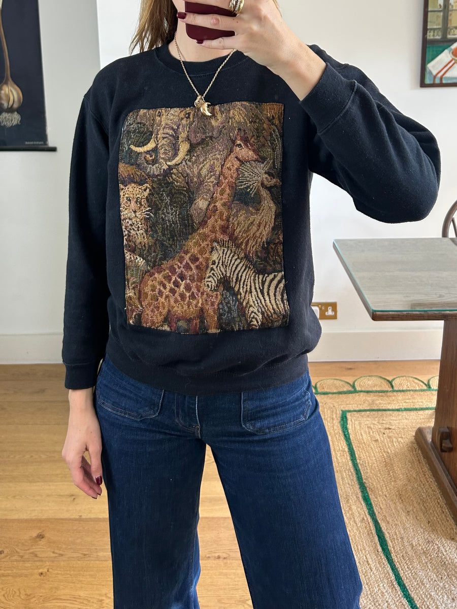 Animal Tapestry Sweatshirt - S