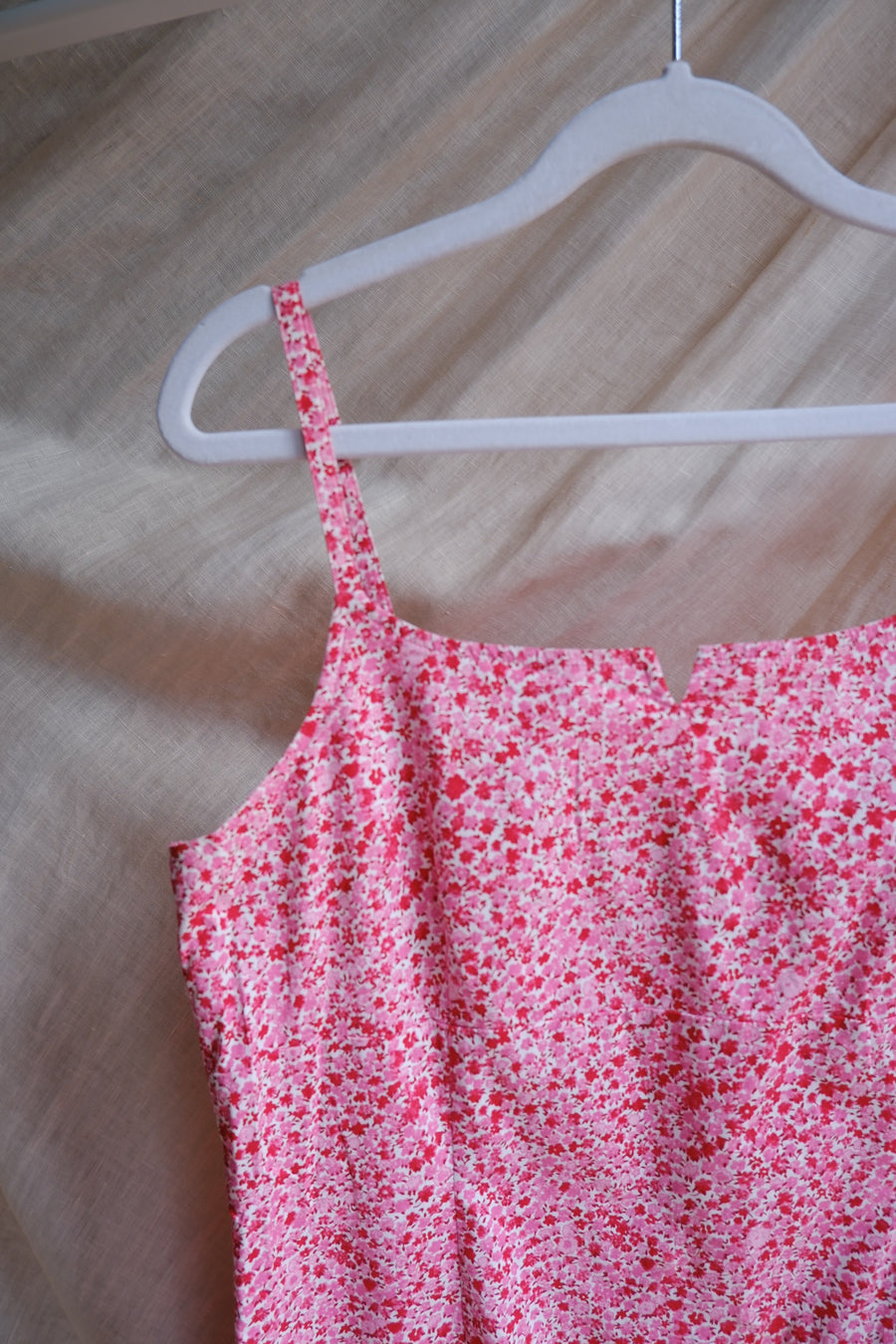 Pink Floral Mini Dress - UK 12