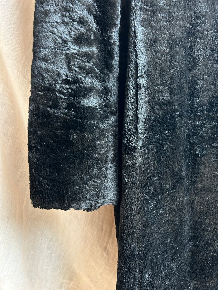 Black Faux Fur Coat - XS/S