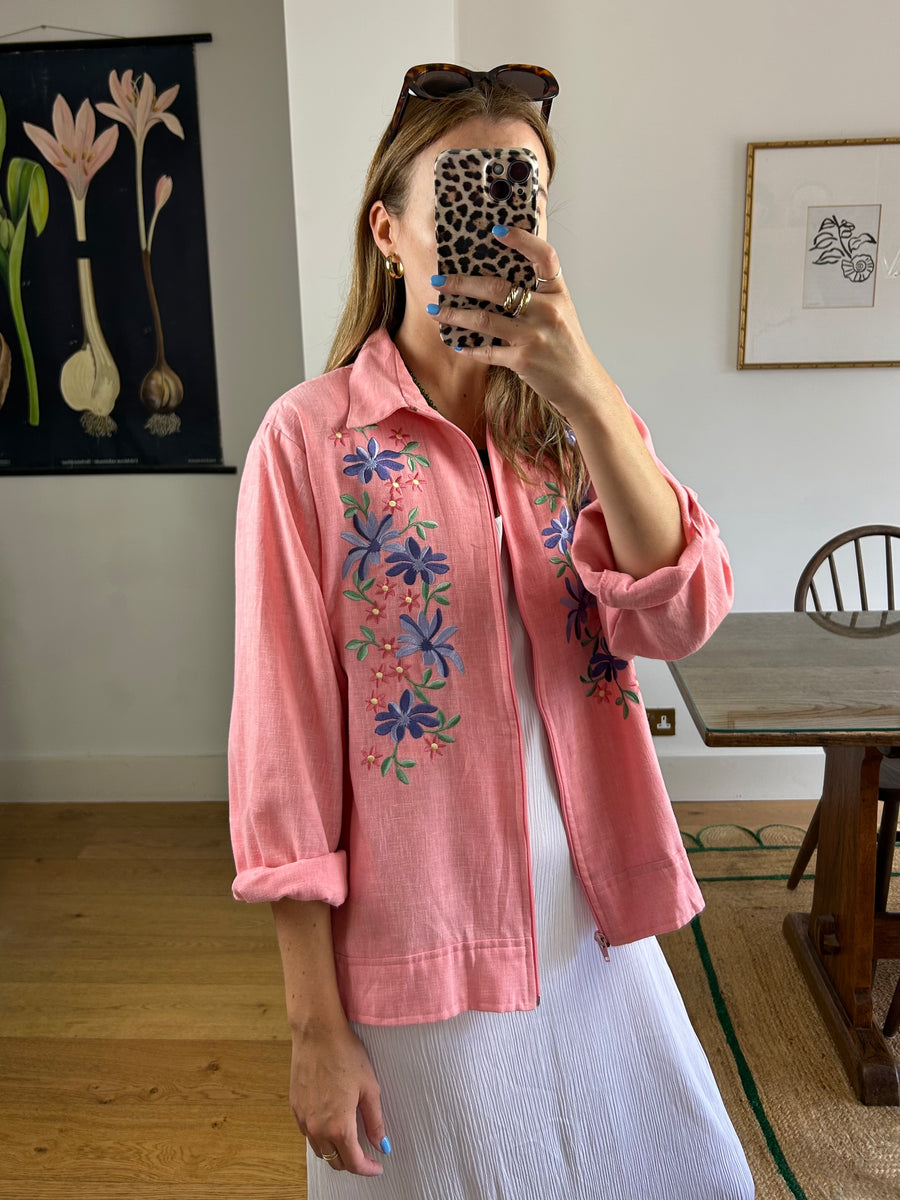 Embroidered Floral Jacket - M/L