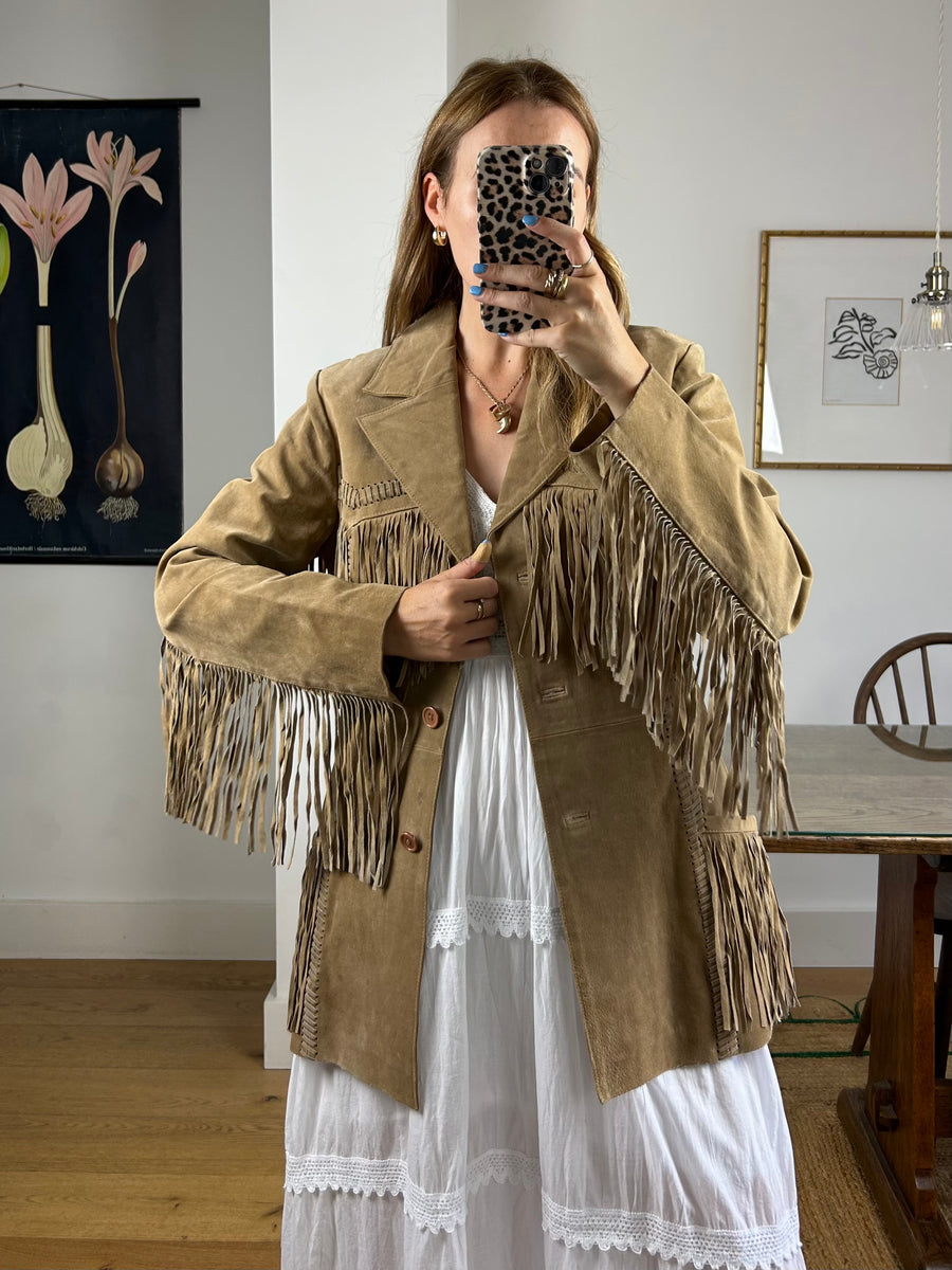 Suede Tassel Jacket - S