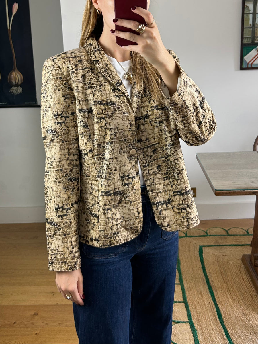 Snakeskin Print Jacket - S