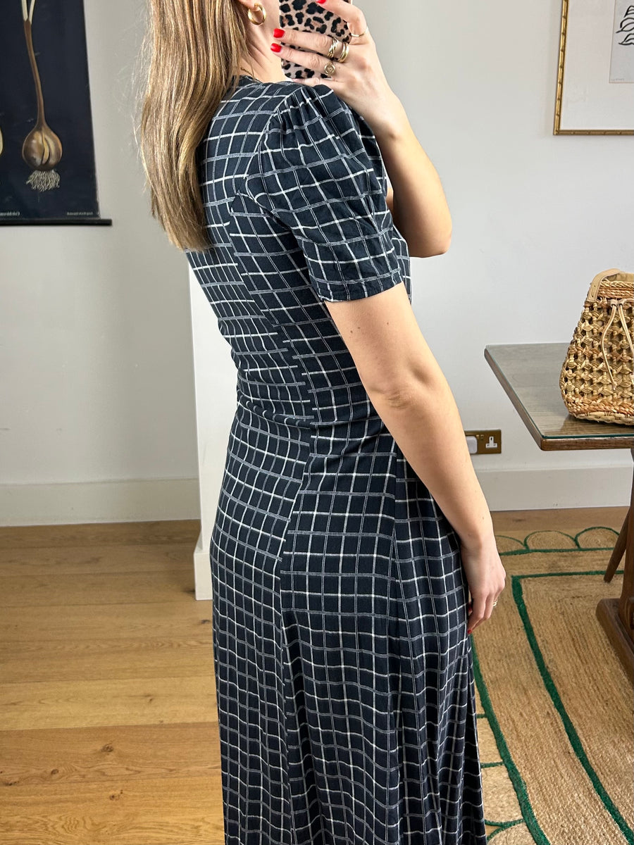Navy Check Dress - UK 8-10