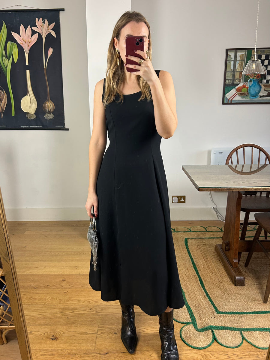 Black Midi Dress - UK 12