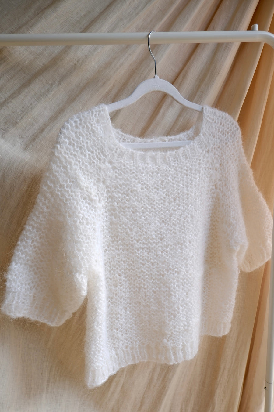 White Mohair Jumper - M