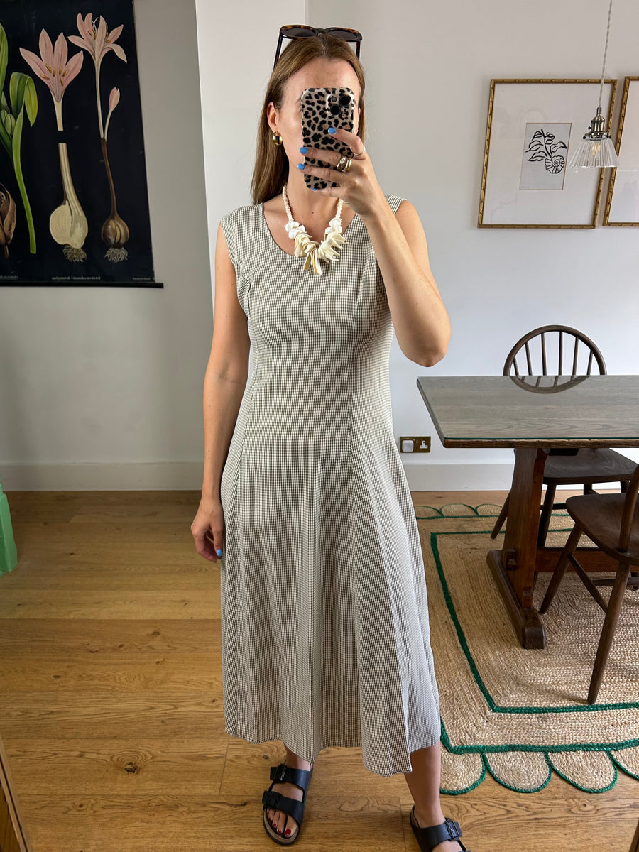 Gingham Midi Dress - UK 16