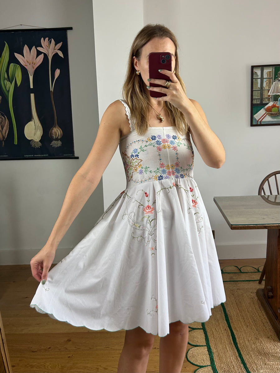Reworked Embroidered Dress - UK 6