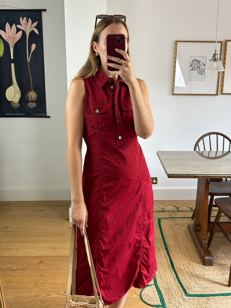 Red Maxi Dress - UK 10/12