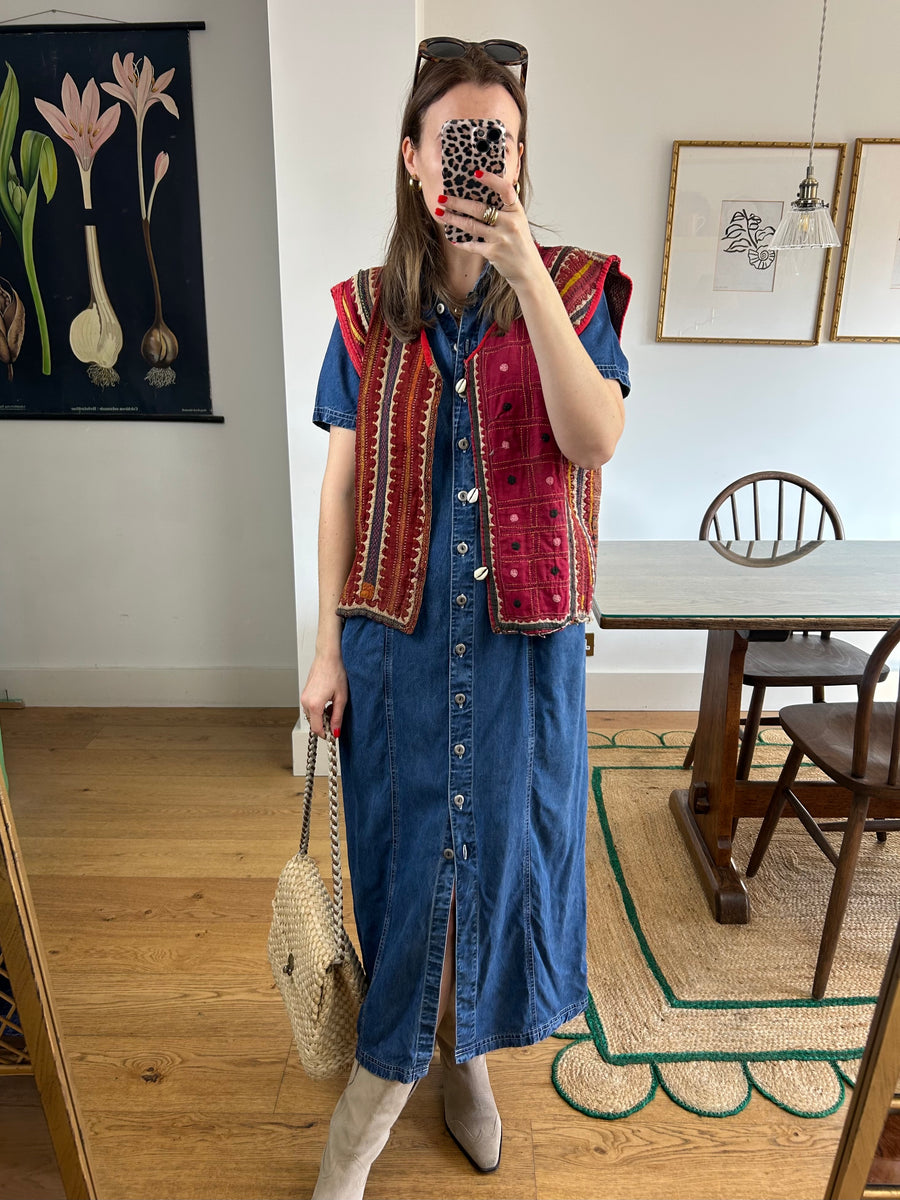 Embroidered Antique Waistcoat - M/L