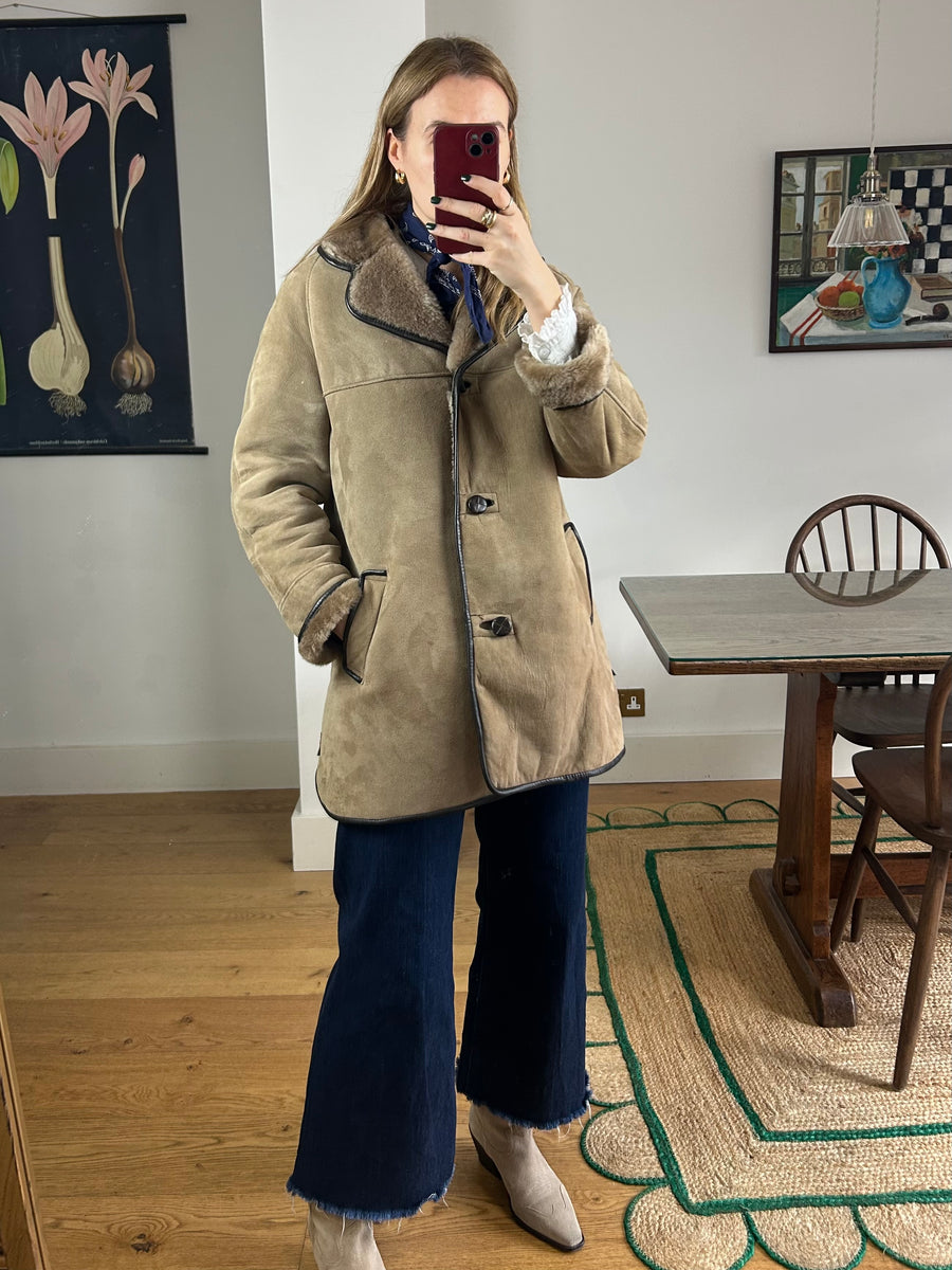 Suede Sheepskin Coat - S