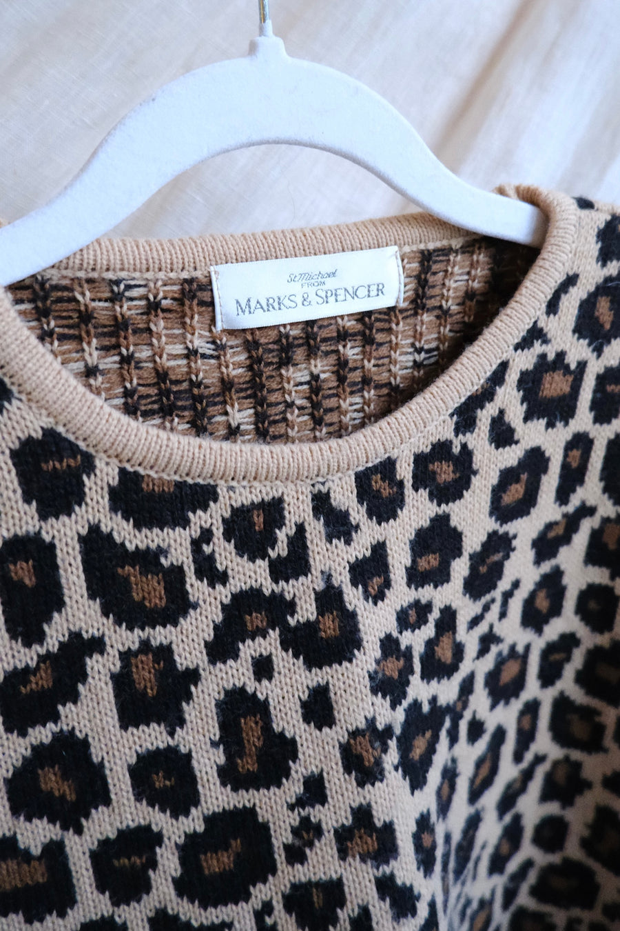 Leopard Knit Jumper - S