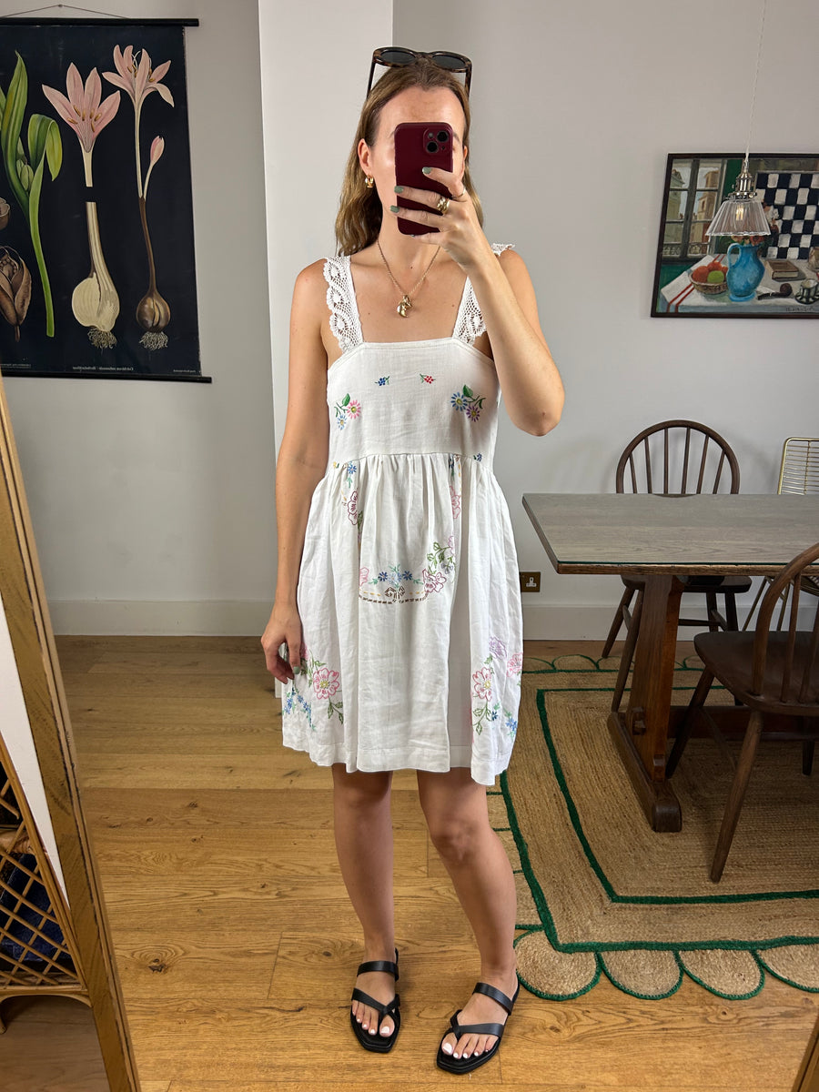 Reworked Embroidered Dress - UK 8