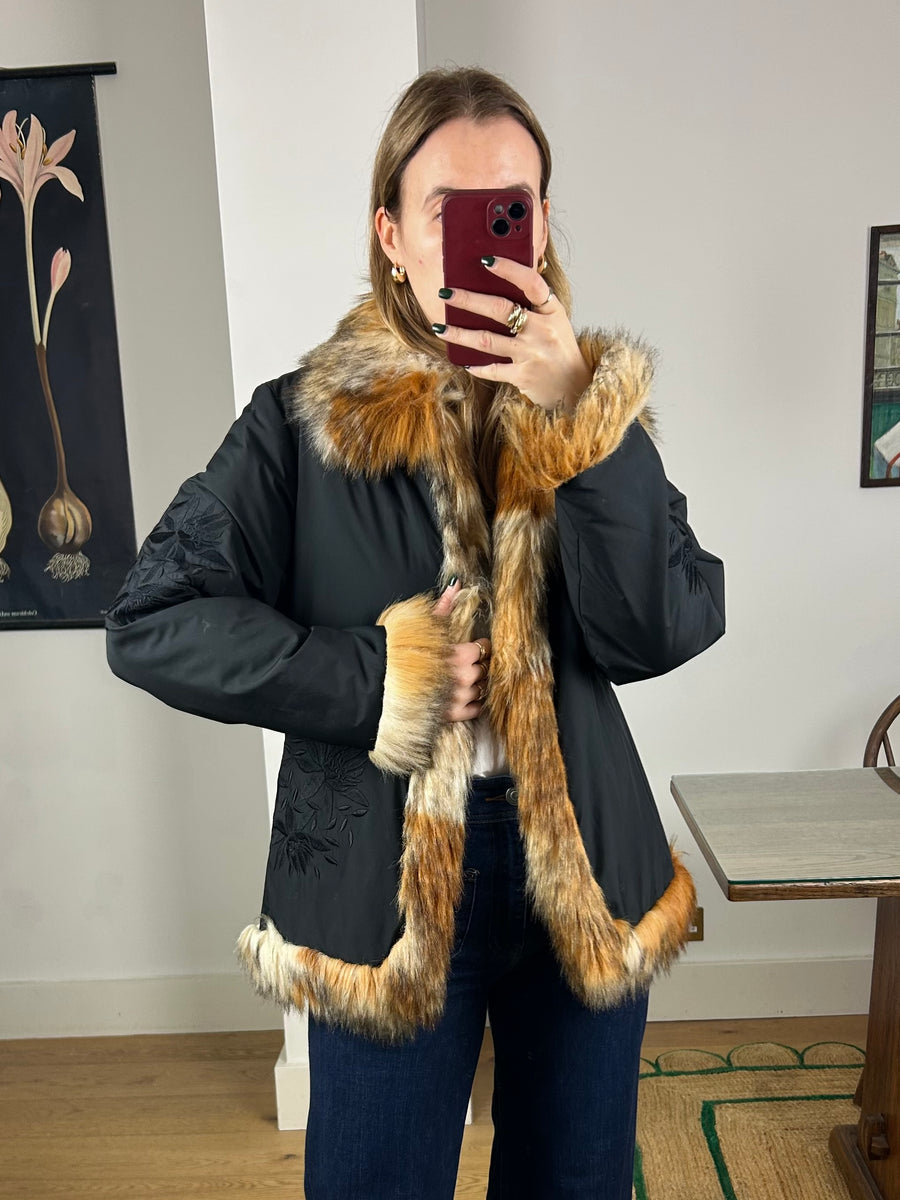 Embroidered Penny Lane Coat - S-M