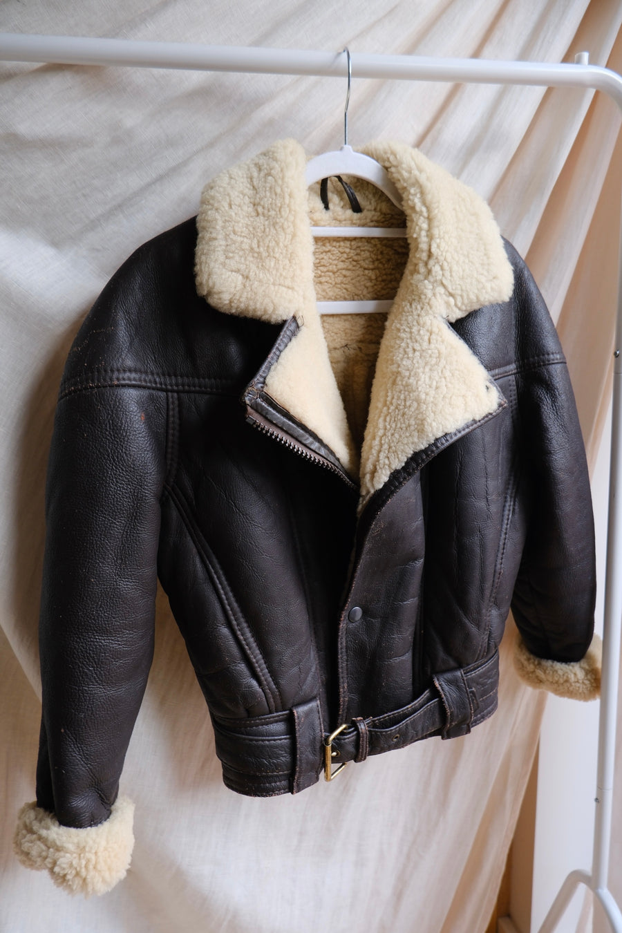 Sheepskin Leather Aviator - S