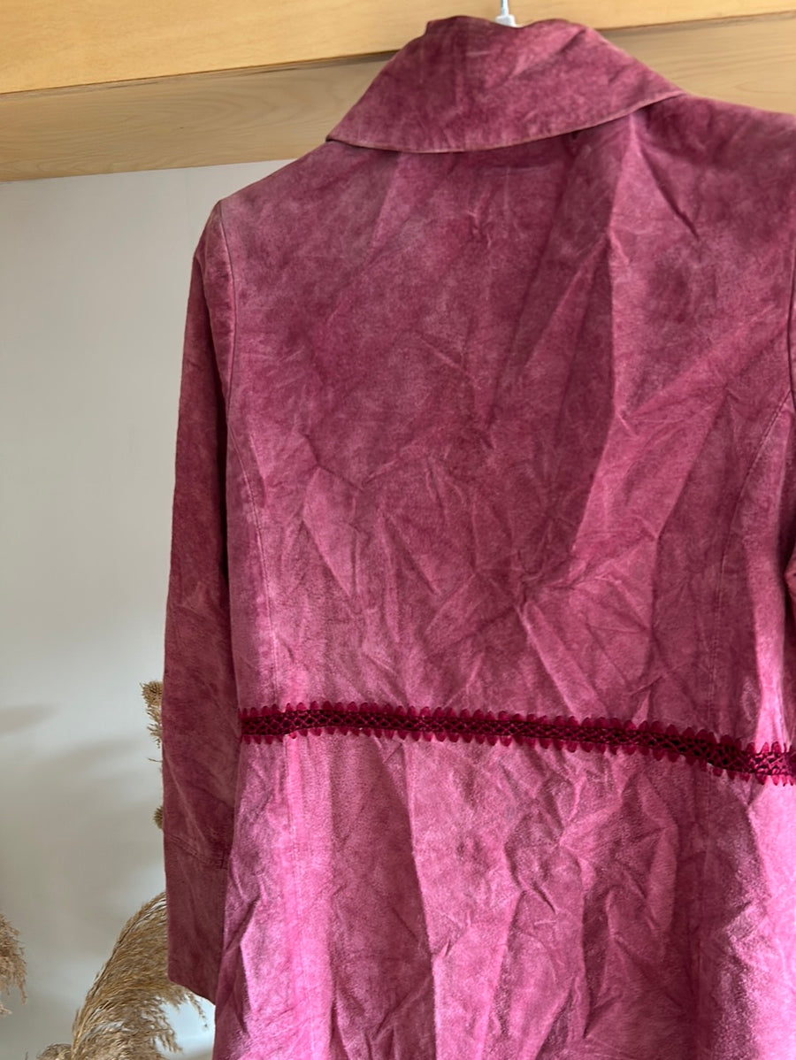 Purple Suede Jacket - S