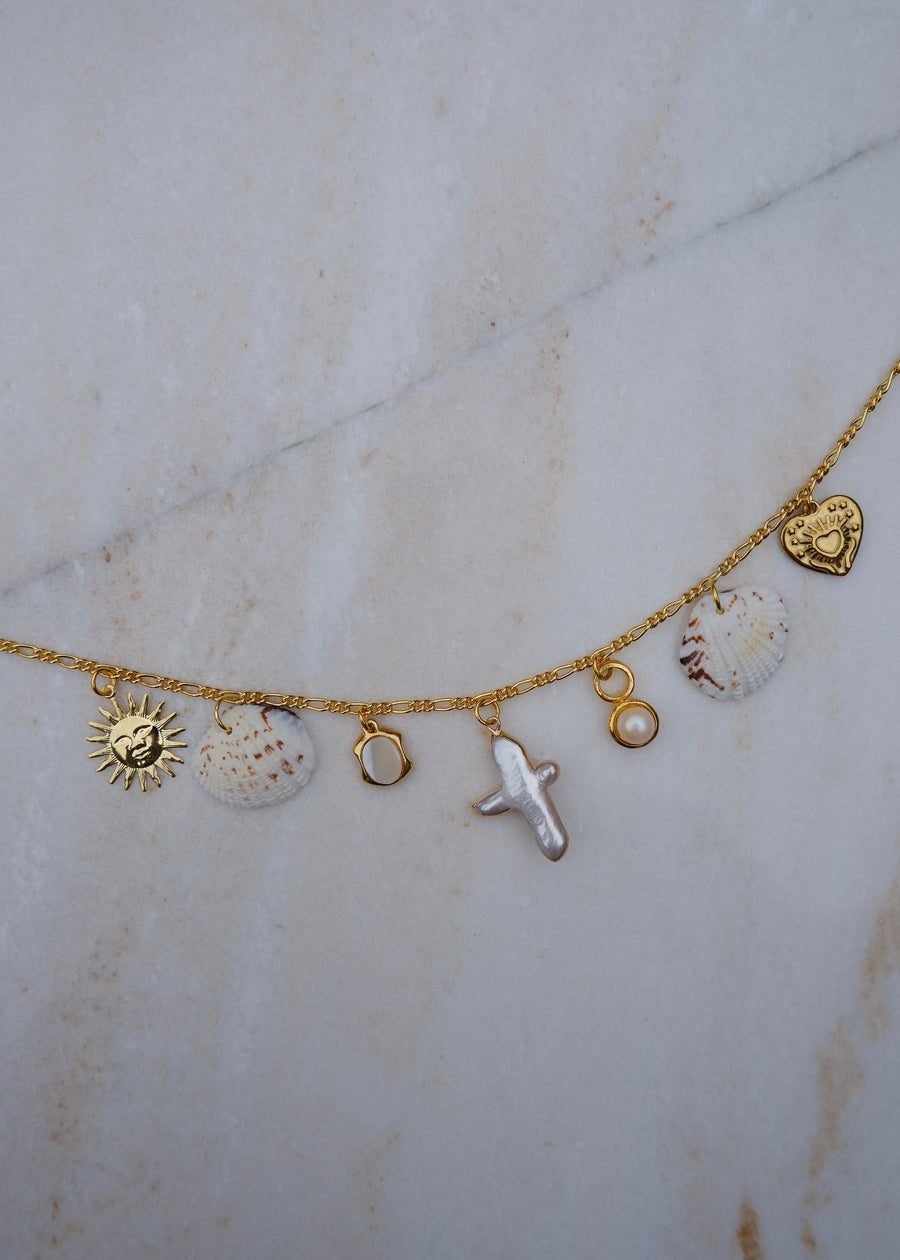 Freshwater Pearl Charm Necklace