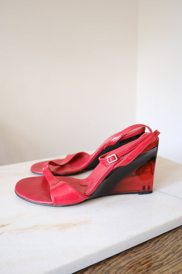 Acrylic Wedge Heels - UK 5