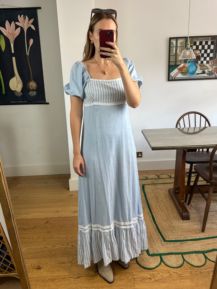 Blue Prairie Dress - UK 8