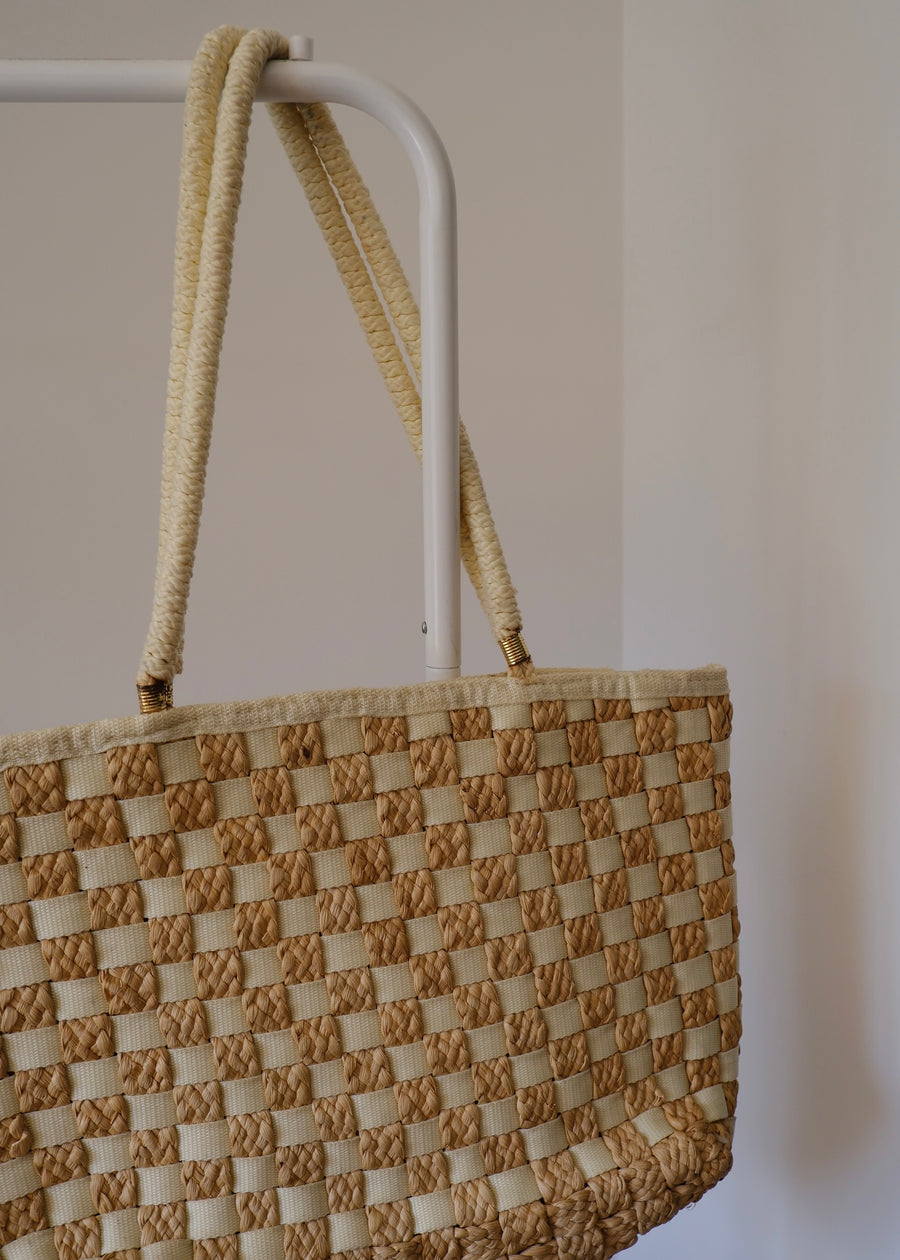 Woven Straw Tote Bag