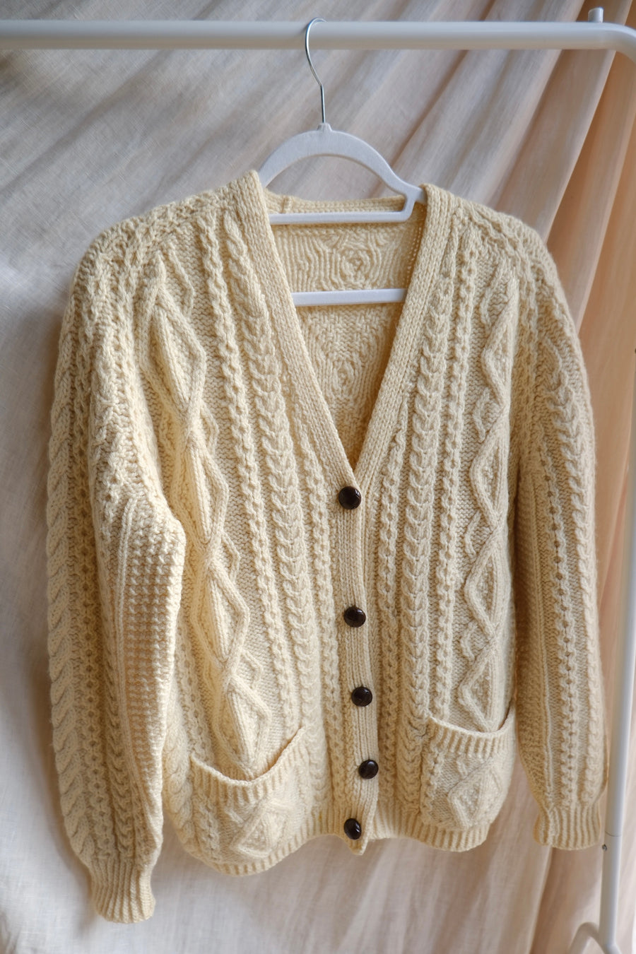 Cable Knit Cardigan - M