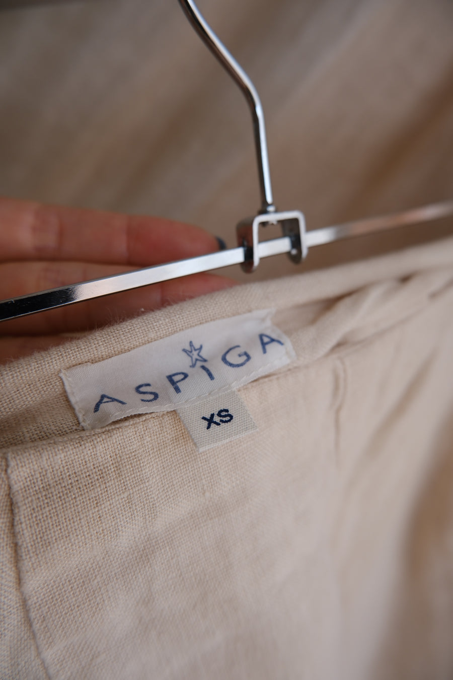 Cream Linen Shorts - UK 8