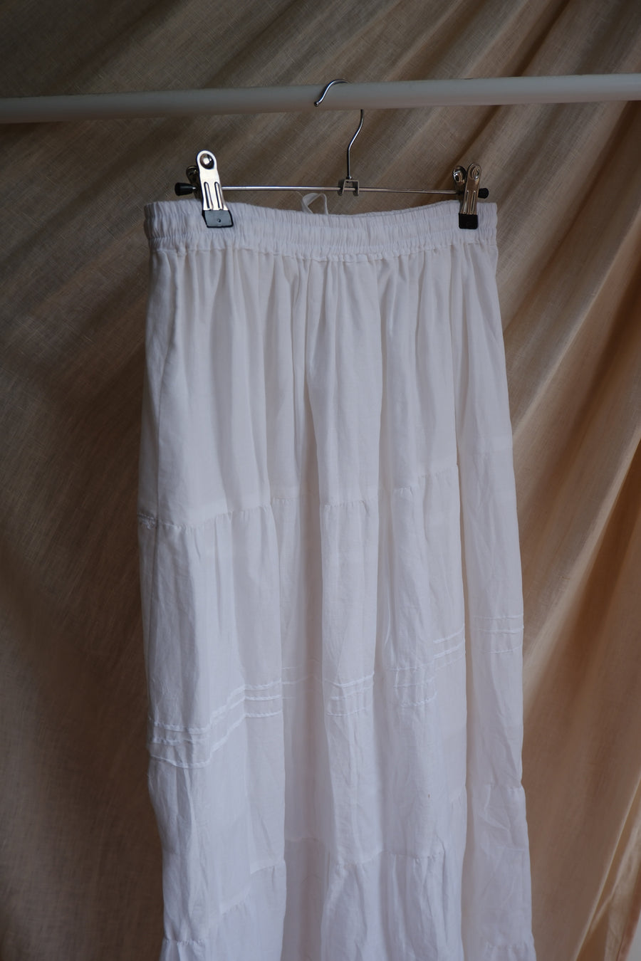 White Tiered Skirt - UK 8-10