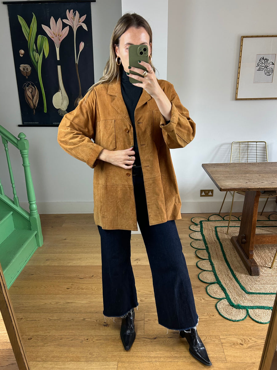 Brown Suede Shirt - S/M