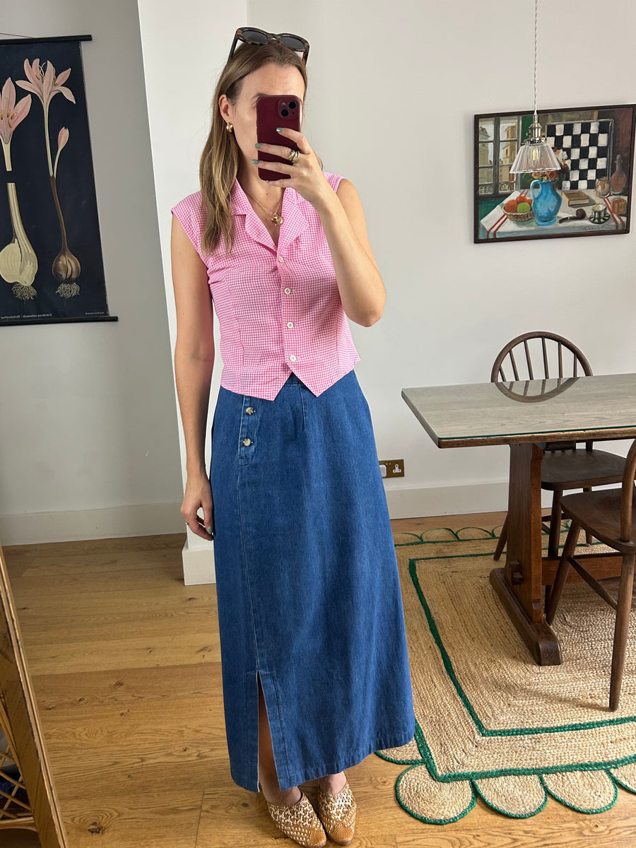 Denim Maxi Skirt - UK 10
