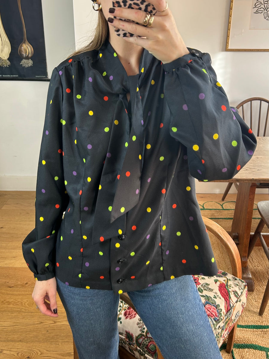 Polkadot Multicolour Blouse - M