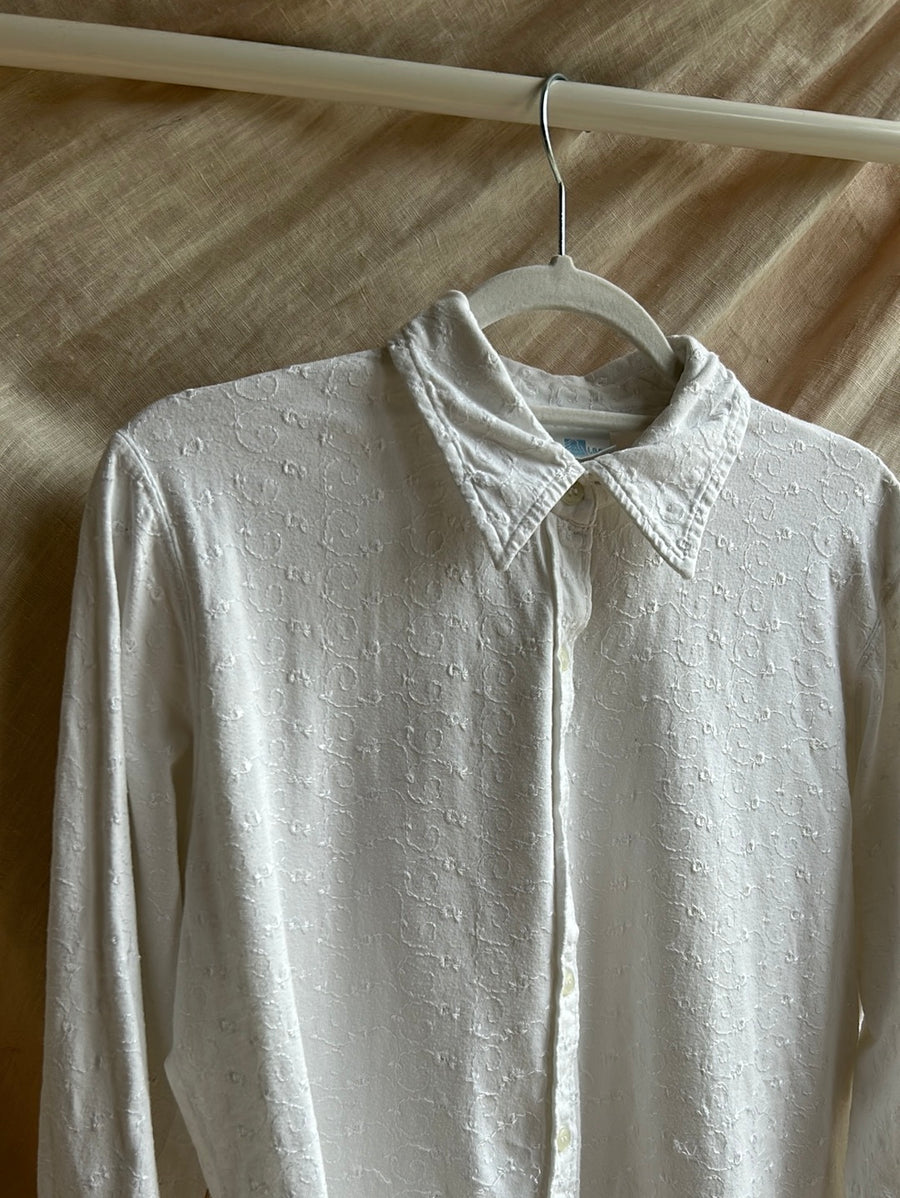 Broderie Anglaise White Shirt - M