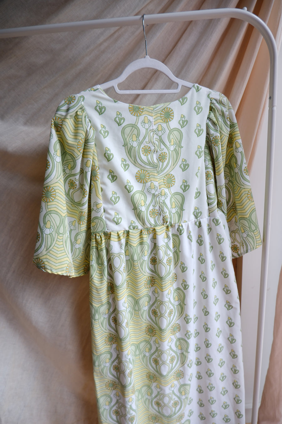 Green Pattern Kaftan Dress - UK 8/10
