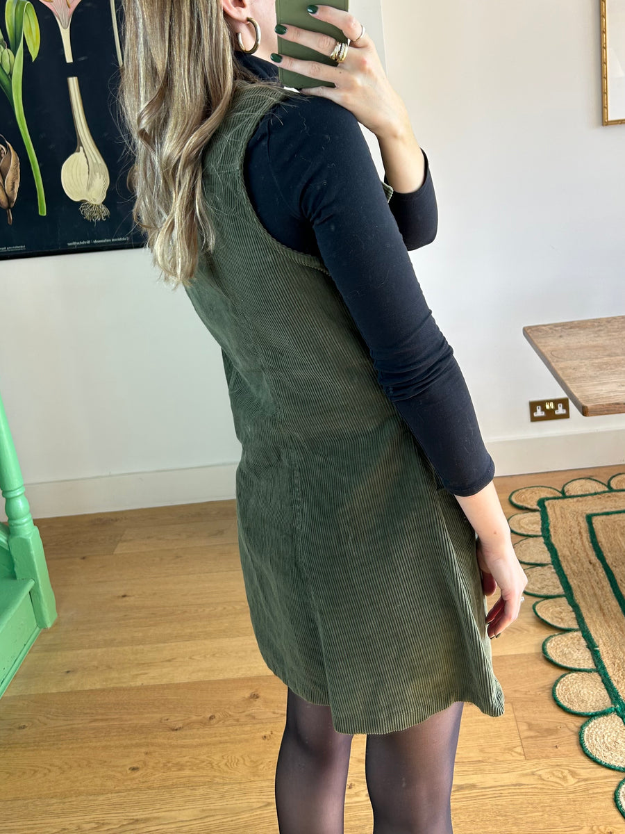 Cord Pinafore Dress - UK 12/14
