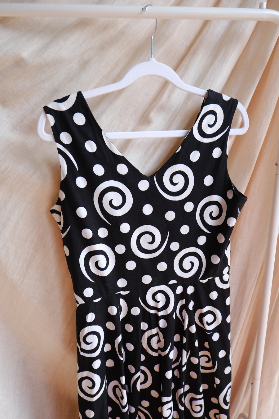 Monochrome Swirl Dress - UK 10