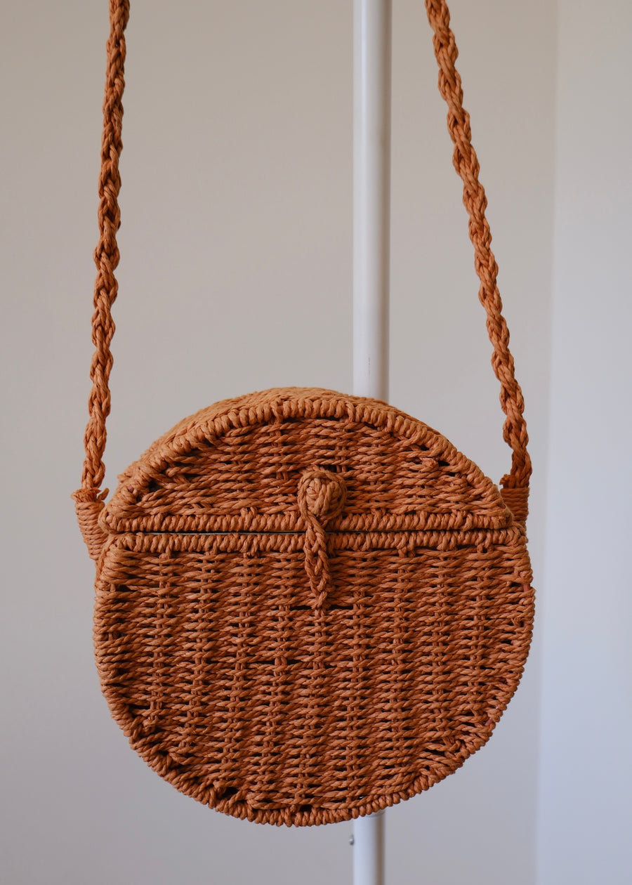 Round Wicker Bag