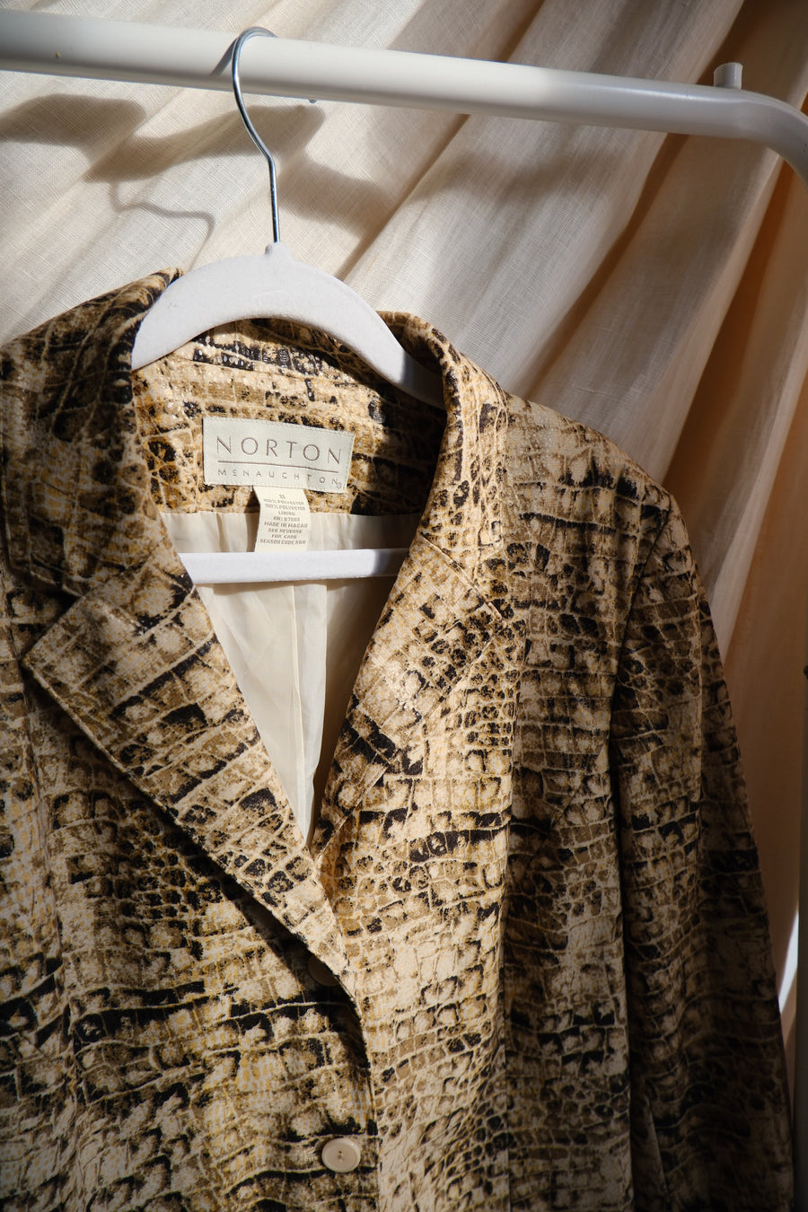 Snakeskin Print Jacket - S