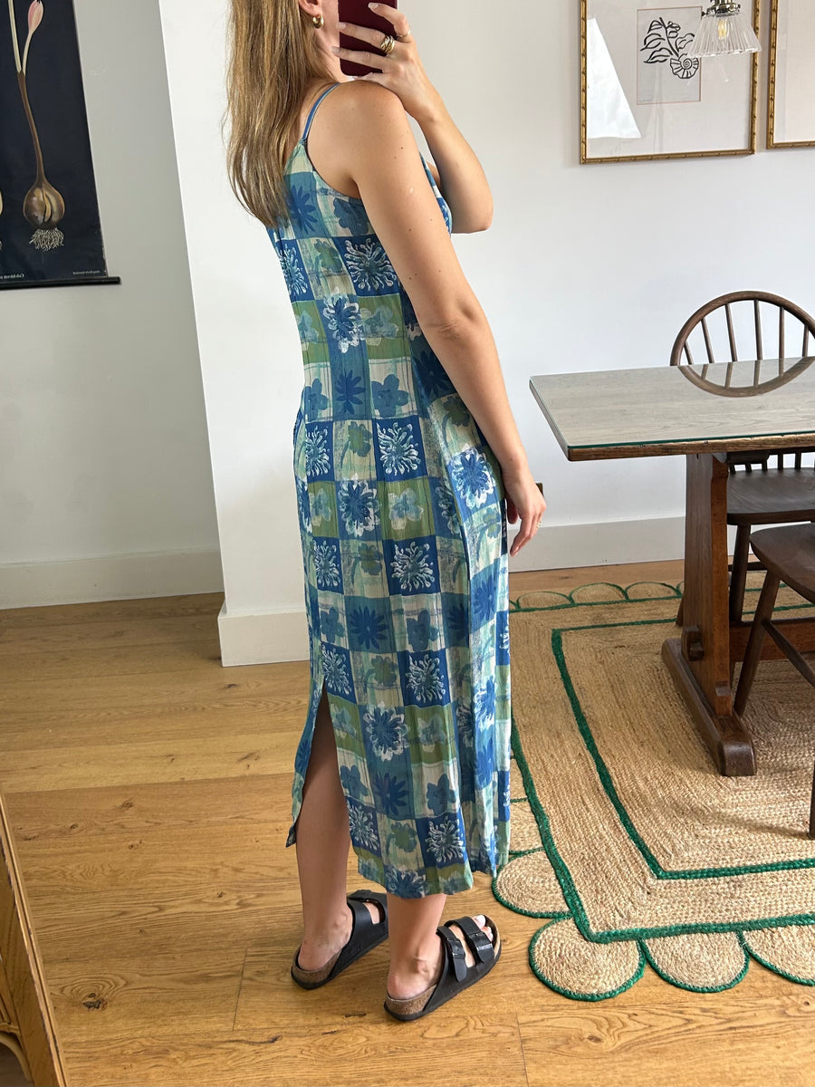 Floral Check Dress - UK 10/12