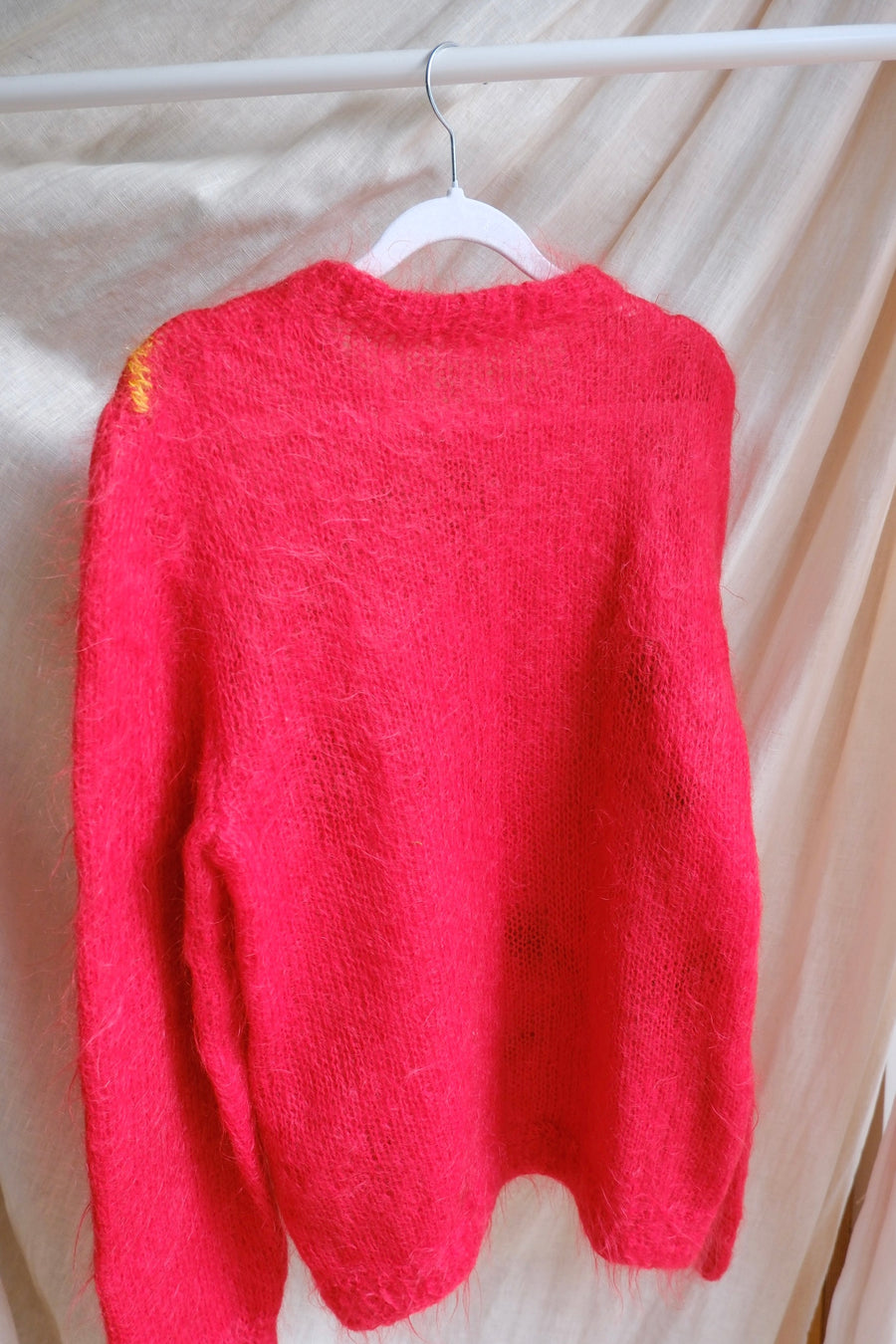 Red Mohair Jumper - S