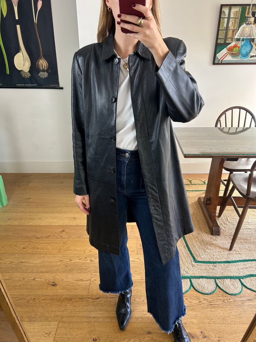 Black Leather Jacket - S