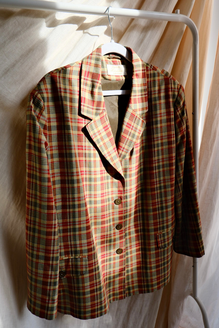 Autumnal Check Blazer - L