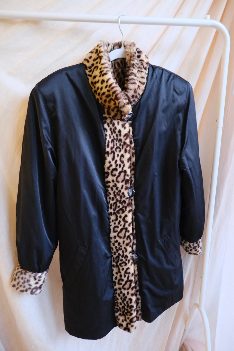 Reversible Leopard Coat - M