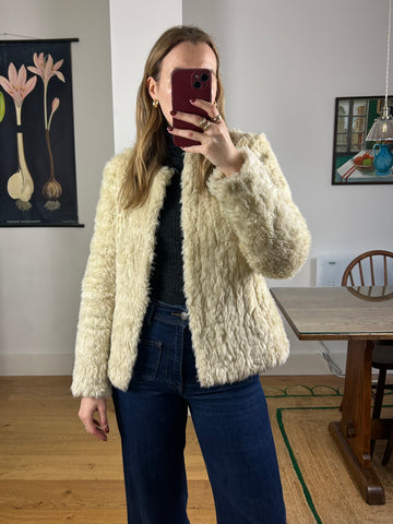 Faux Sheepskin Coat - S