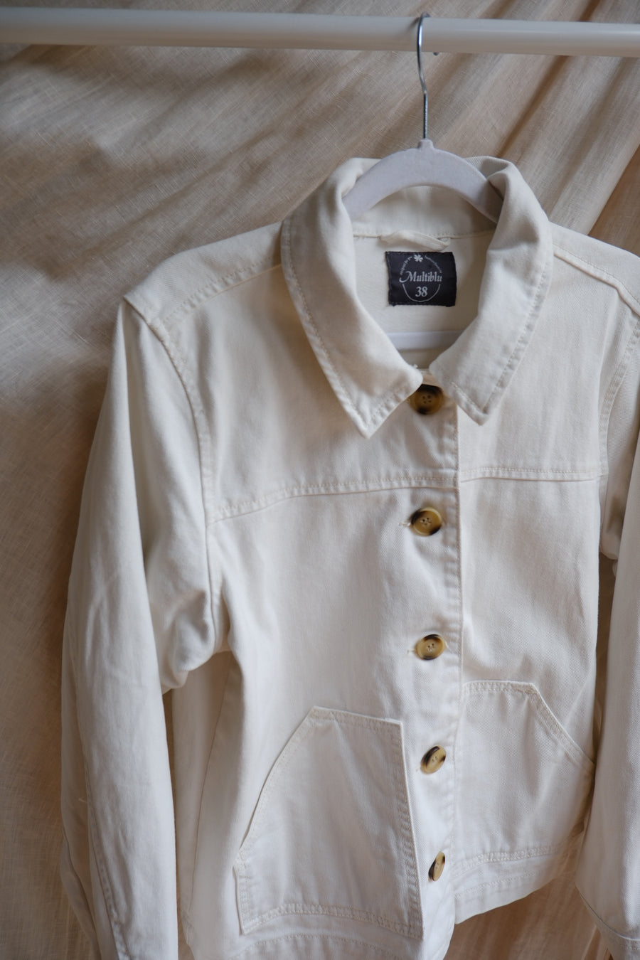 White Denim Jacket - S/M
