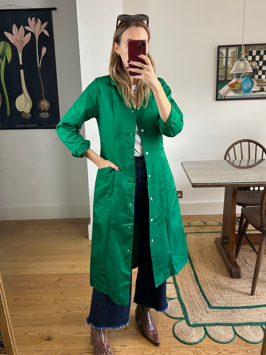 Green Workwear Duster Jacket - XS-S