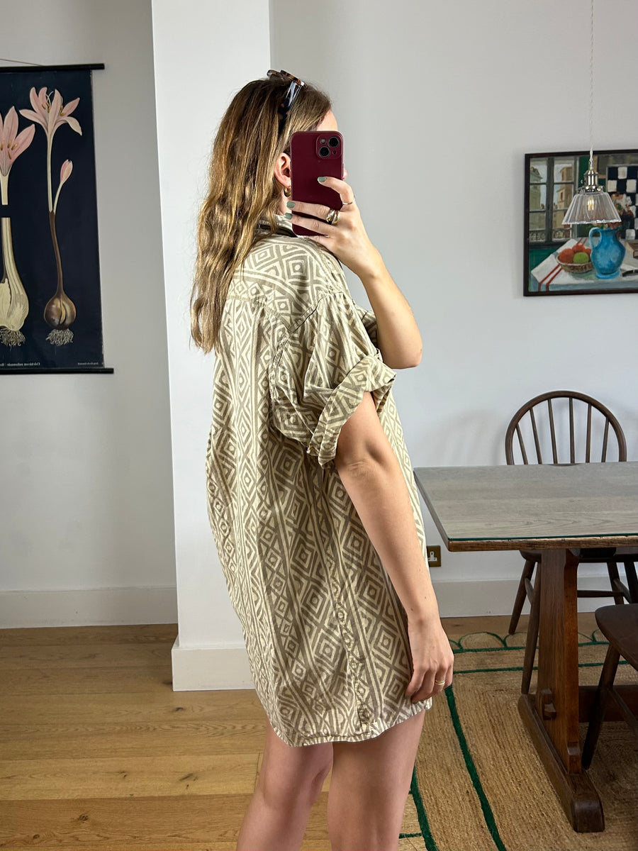 Aztec Cotton Shirt - S-XL